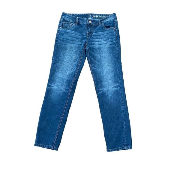 New York & Company Size 6 Jeans Slim Slouch Straight Leg Medium Wash - Picture 1 of 12